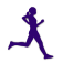 Icon of a woman jogging