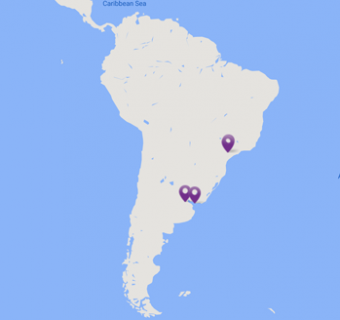 Map of Catalent locations in South America